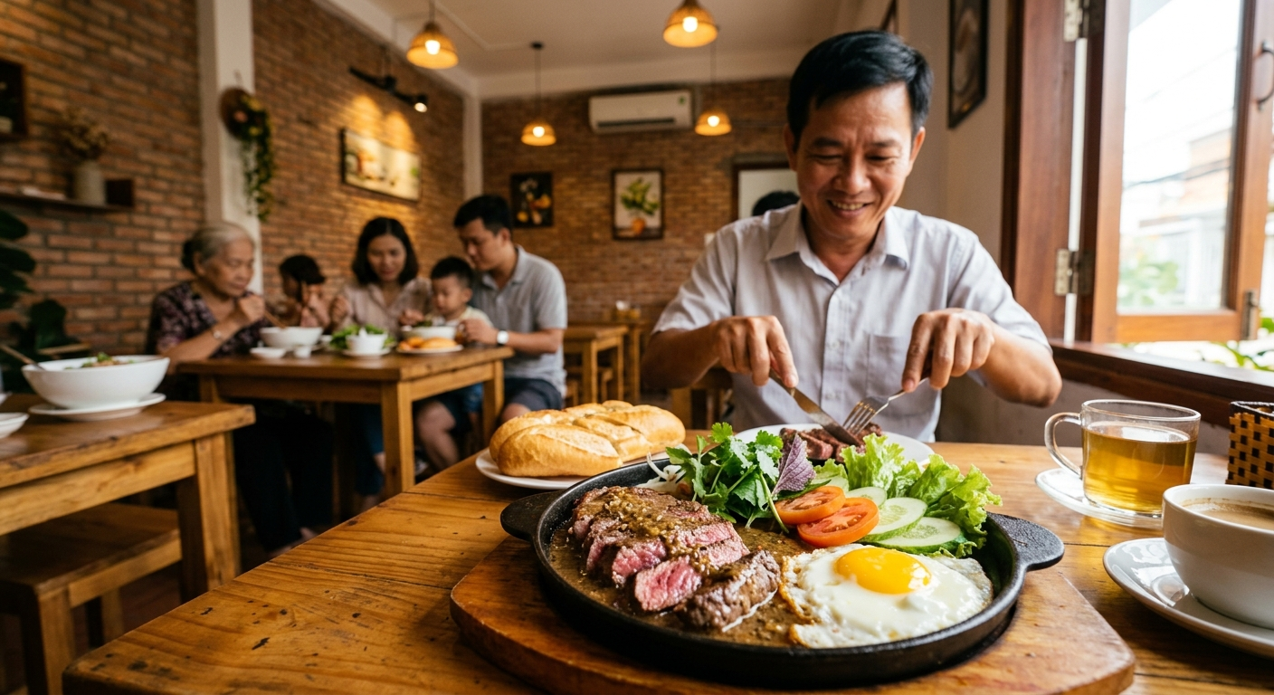 Lợi ích của bò bít tết trong bữa sáng